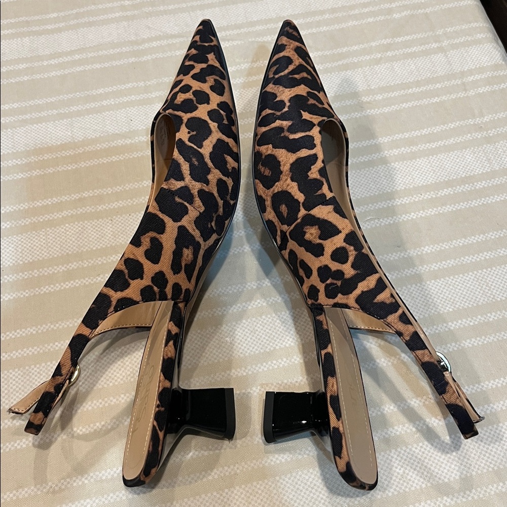 Franco Sarto Jaden Leopard Print Kitten Heels size 11 women’s - Picture 5 of 10